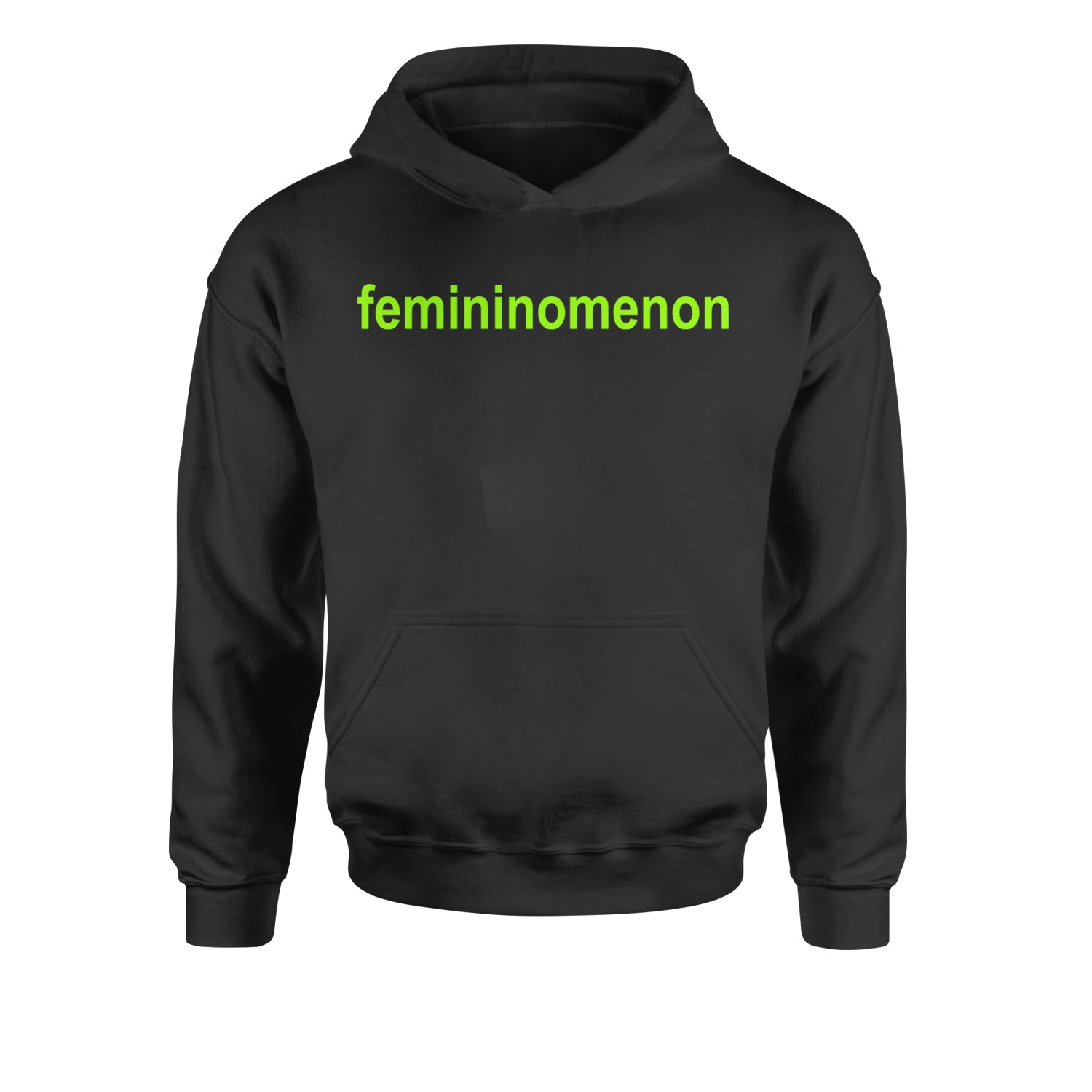 Femininomenon Female Empowerment Youth-Sized Hoodie Black