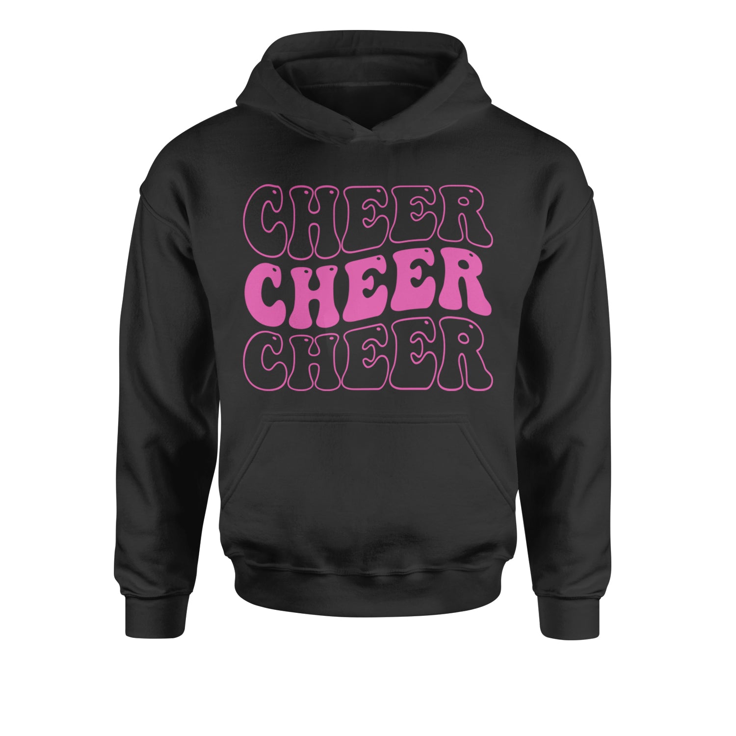 Cheer Cheer Cheer Youth-Sized Hoodie Black