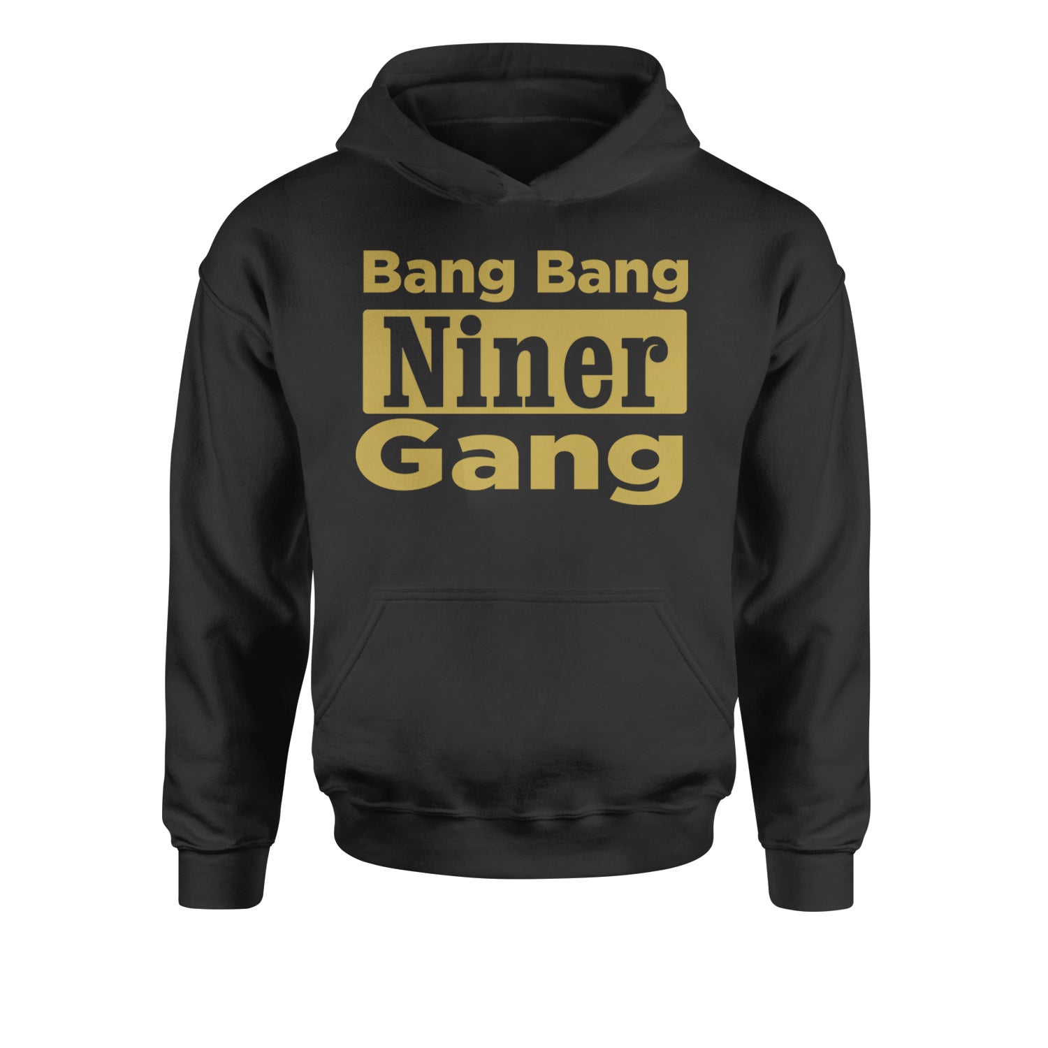 Bang Bang Niner Gang San Francisco Youth-Sized Hoodie Black