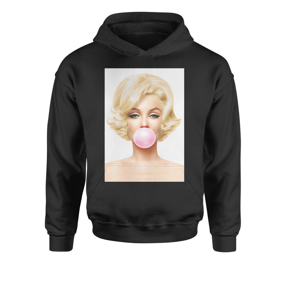 Ms. Monroe Pink Bubble Gum American Icon Youth-Sized Hoodie Black