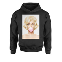 Ms. Monroe Pink Bubble Gum American Icon Youth-Sized Hoodie Black