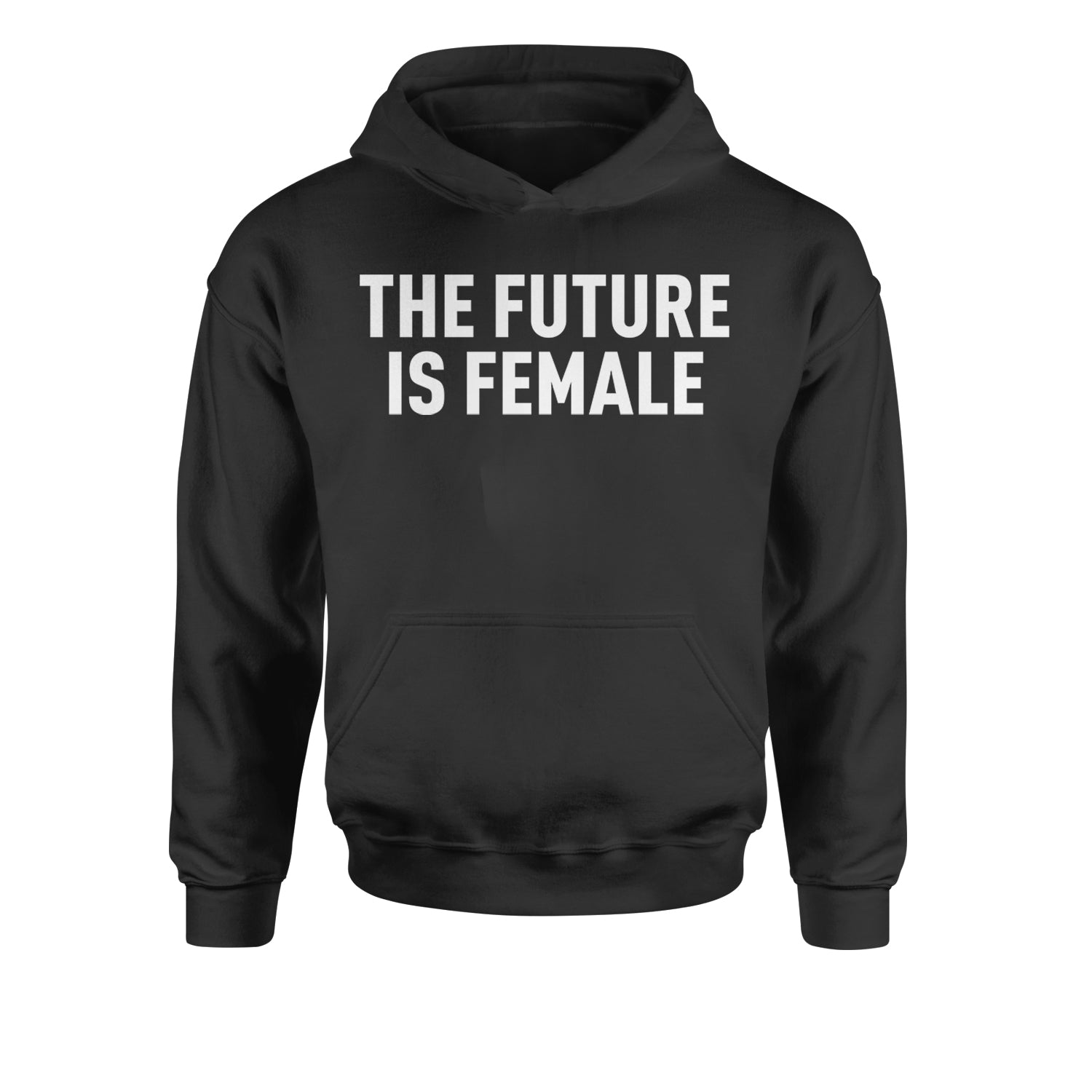 The Future Is Female Feminism  Youth-Sized Hoodie Black