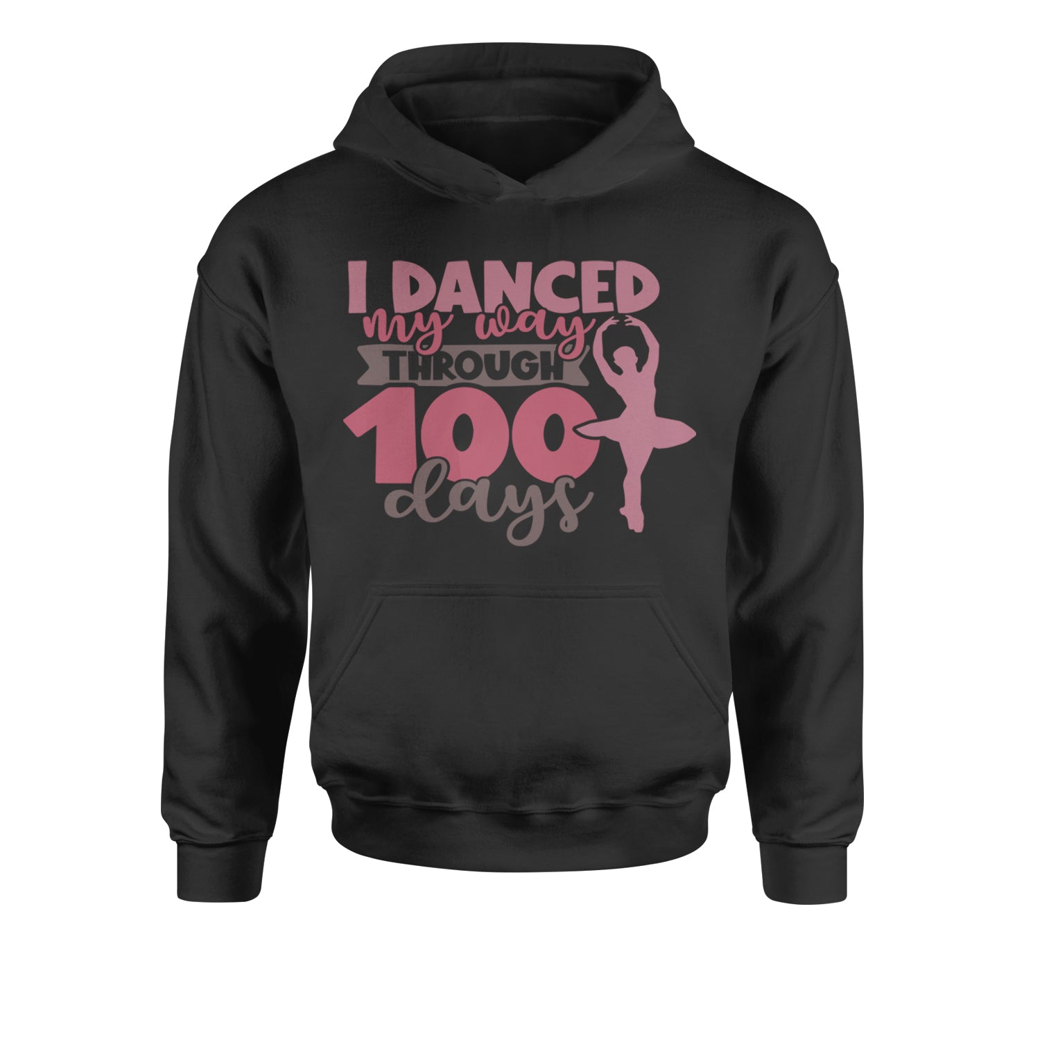 I Danced My Way Through 100 Days Of SchoolYouth-Sized Hoodie Heather Grey