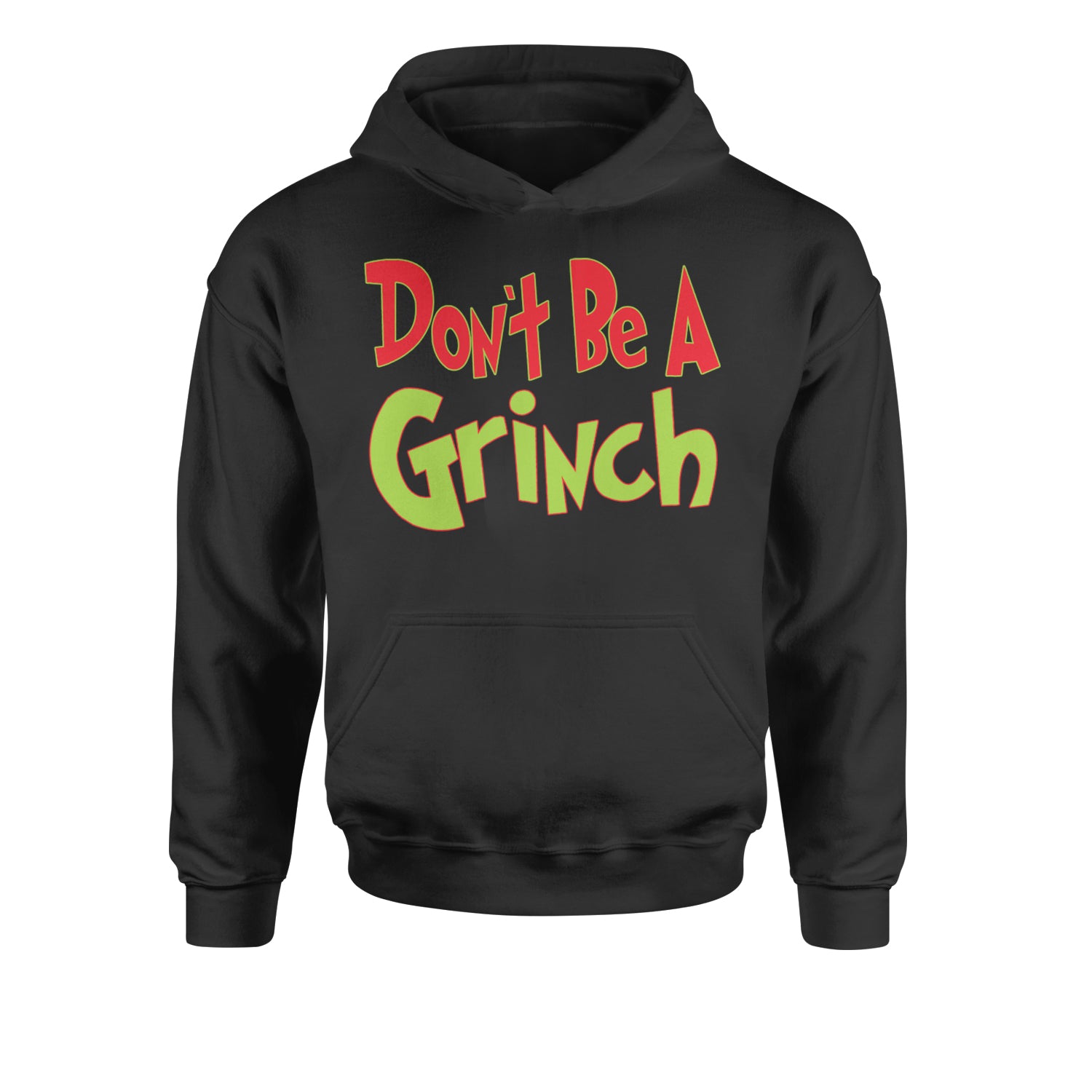 Don't Be A Gr-nch Jolly Grinchmas Merry ChristmasYouth-Sized Hoodie Tie-Dye Cotton Candy