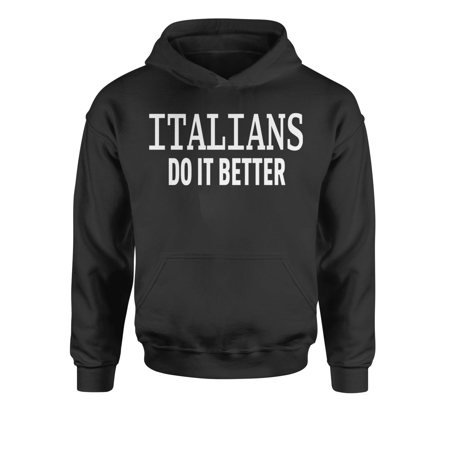 Italians Do It Better 80's Retro Celebration Youth-Sized Hoodie Black