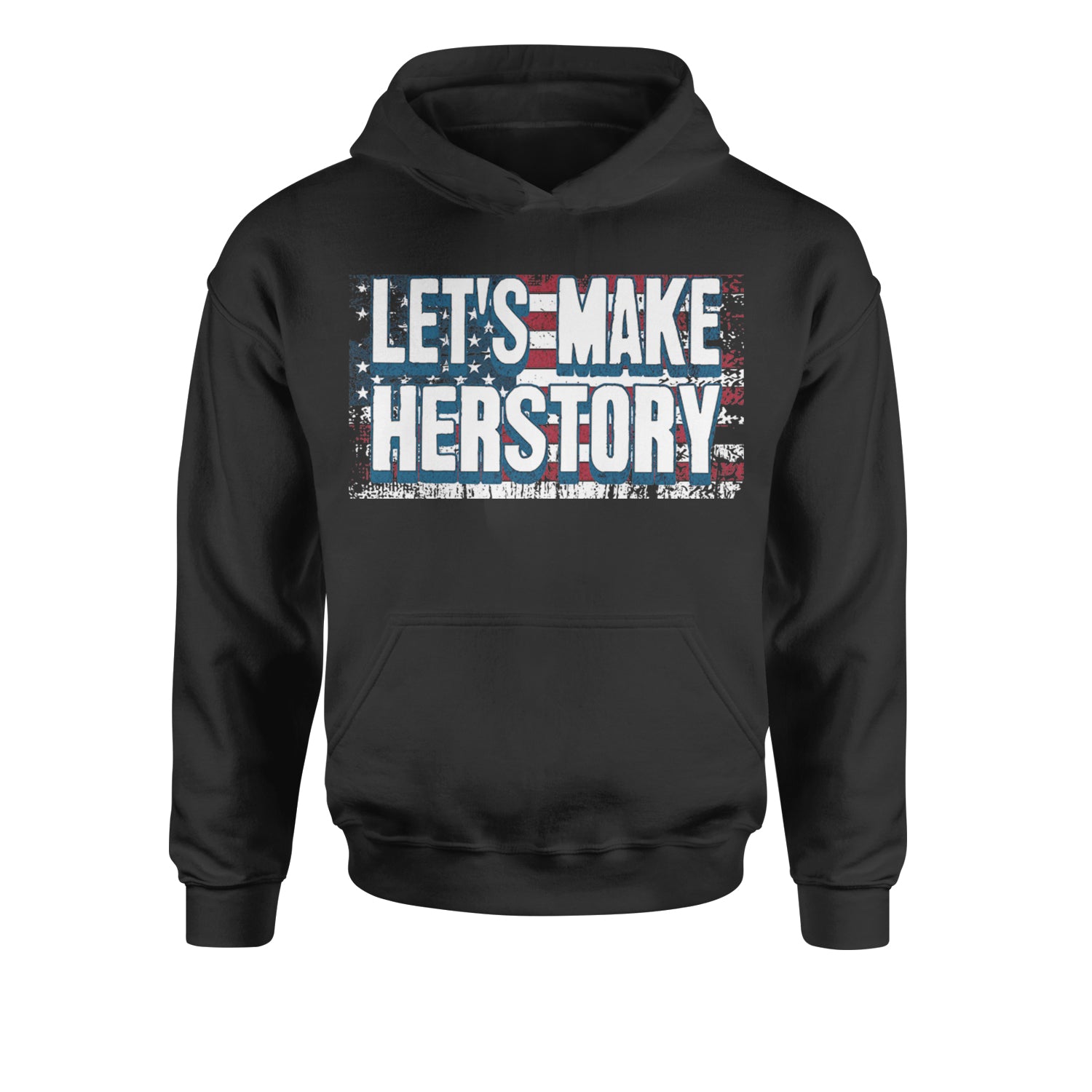 Lets Make Herstory - Support Kamala Harris For President 2024 Youth-Sized Hoodie Black