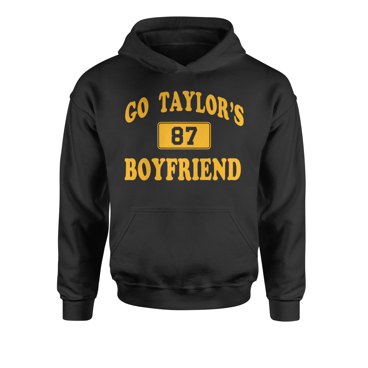 Go Taylor's Boyfriend Kansas City Youth-Sized Hoodie Black