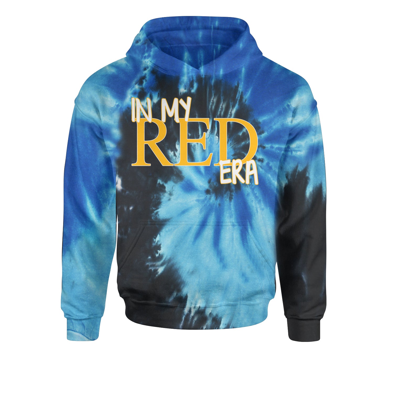 In My Red Era Kansas City Youth-Sized Hoodie Tie-Dye Blue Ocean