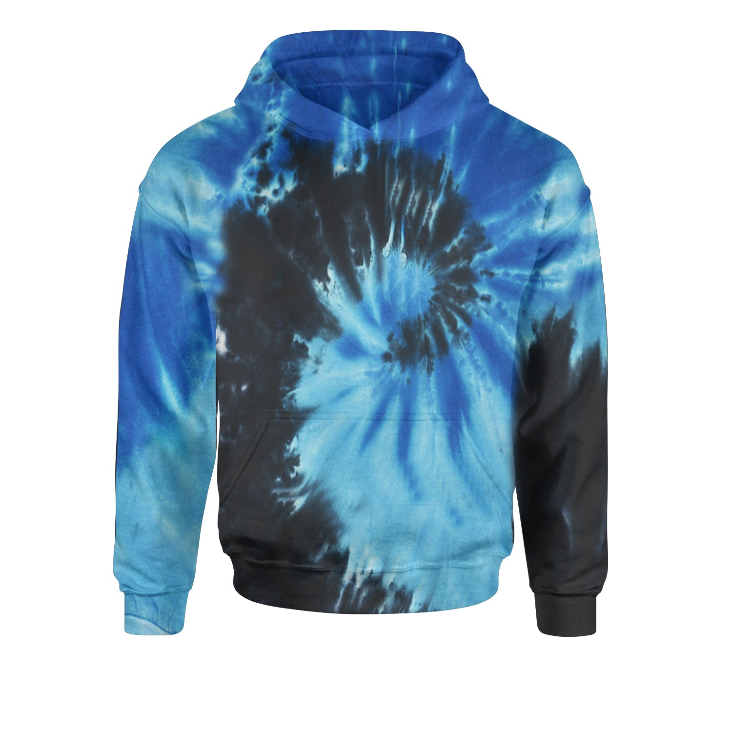 Basics - Pure & Simple Blank Apparel Youth-Sized Hoodie Tie-Dye Blue Ocean