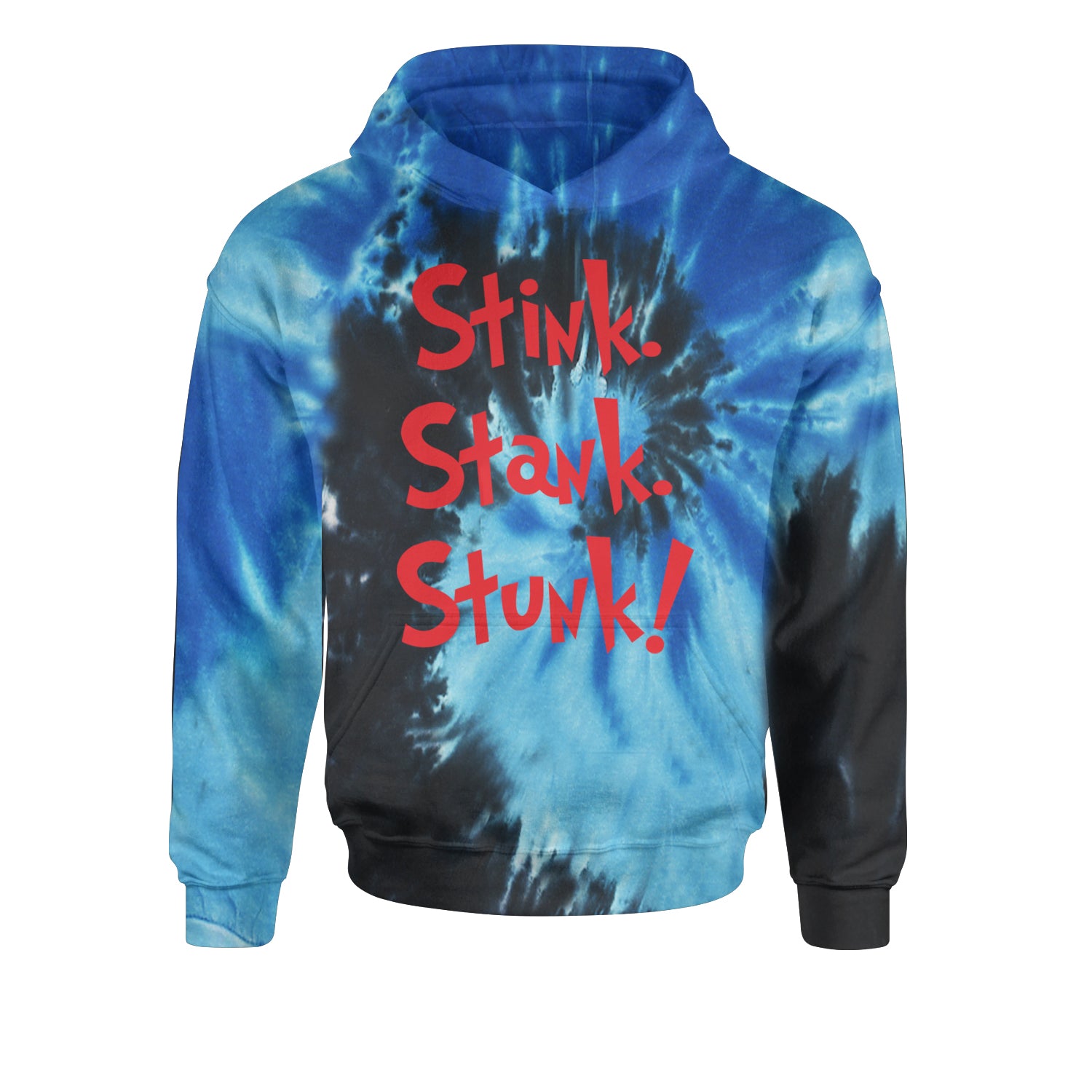 Stink Stank Stunk Gr-nchYouth-Sized Hoodie Tie-Dye Blue Ocean