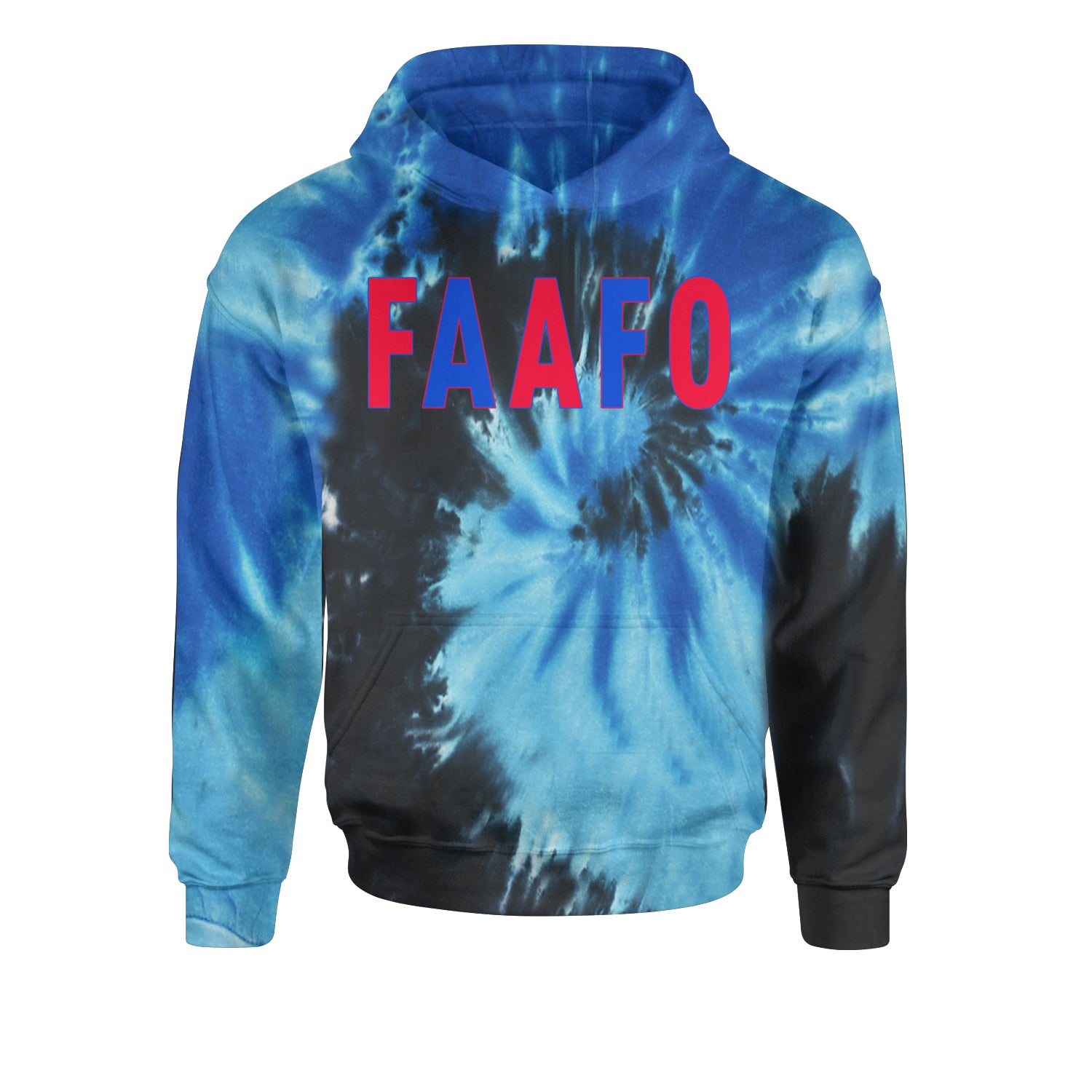 FAAFO Olympic Team USA Shirt Youth-Sized Hoodie Tie-Dye Blue Ocean