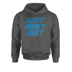 Grit Don't Quit Detroit Grit Youth-Sized Hoodie Charcoal Grey
