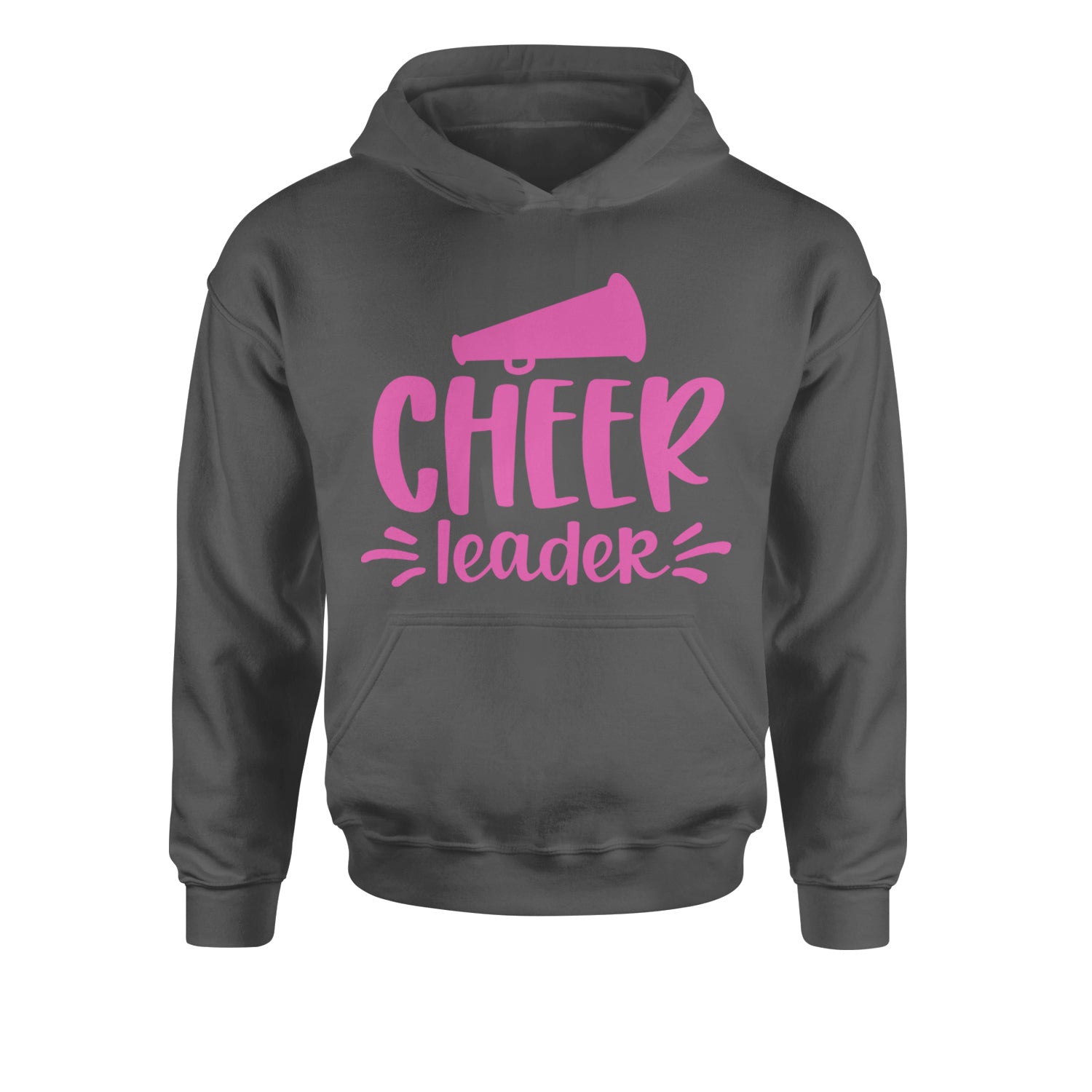 Cheerleader Bullhorn Youth-Sized Hoodie Black