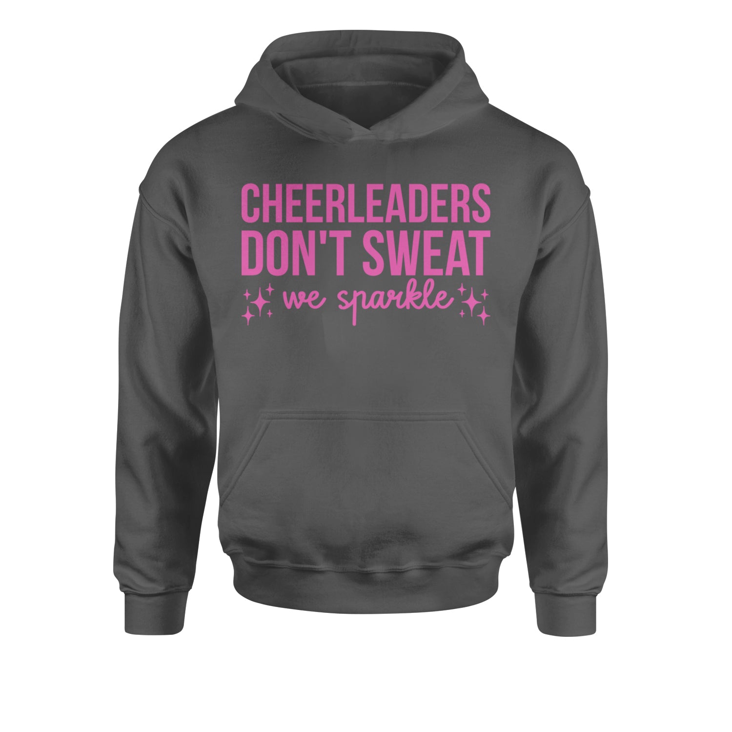 Cheerleaders Don't Sweat, We Sparkle Youth-Sized Hoodie Black