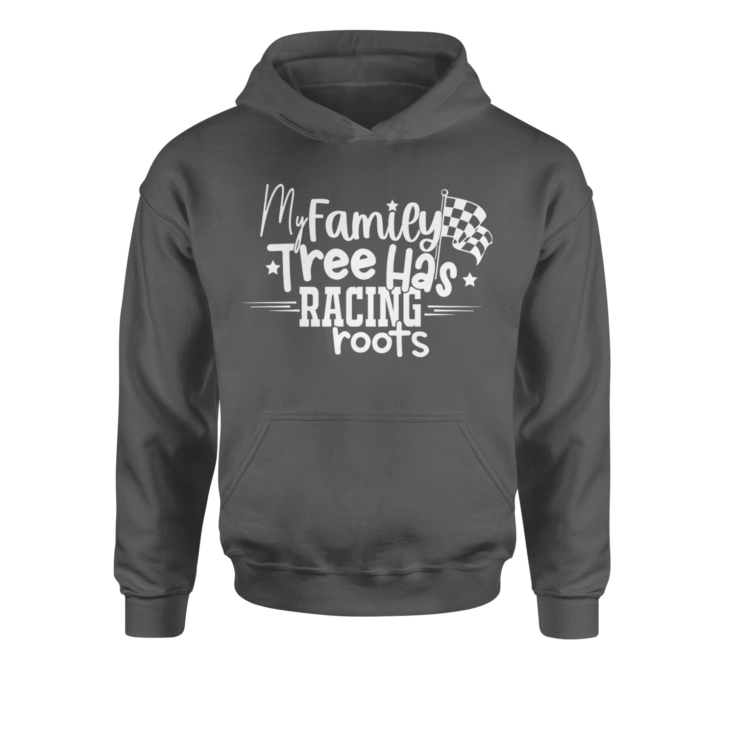 My Family Tree Has Racing Roots Youth-Sized Hoodie Black