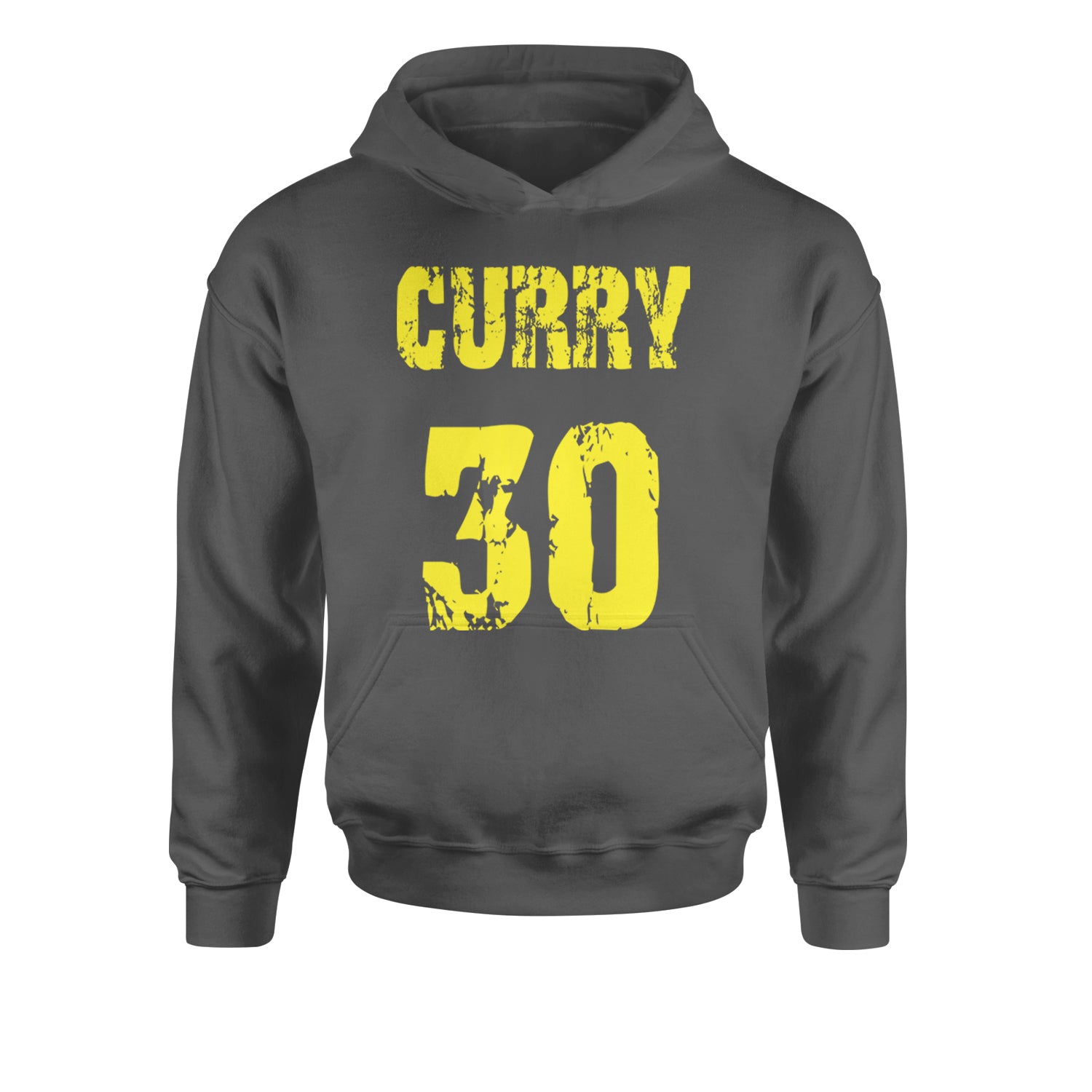 Curry #30 Youth-Sized Hoodie Charcoal Grey