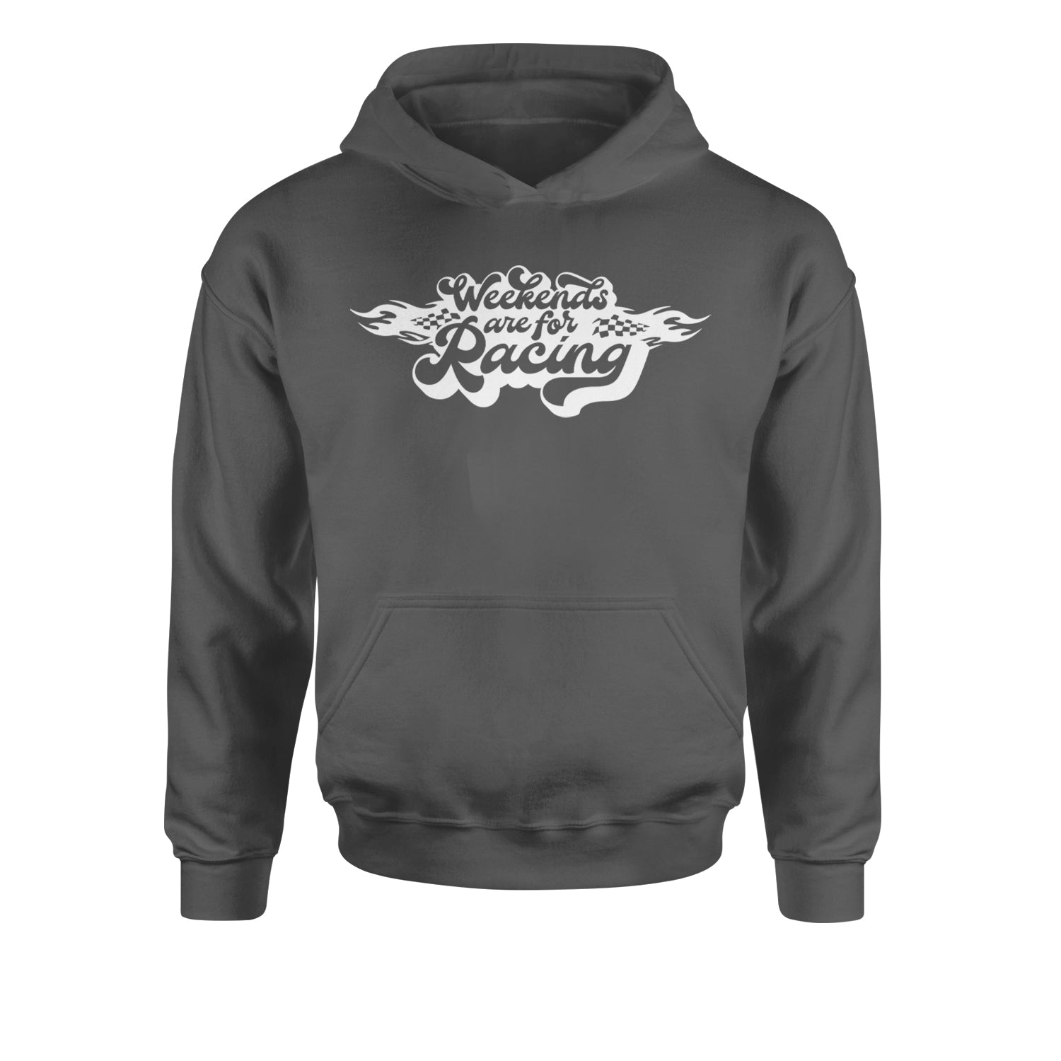 Weekends Are For Racing Youth-Sized Hoodie Black