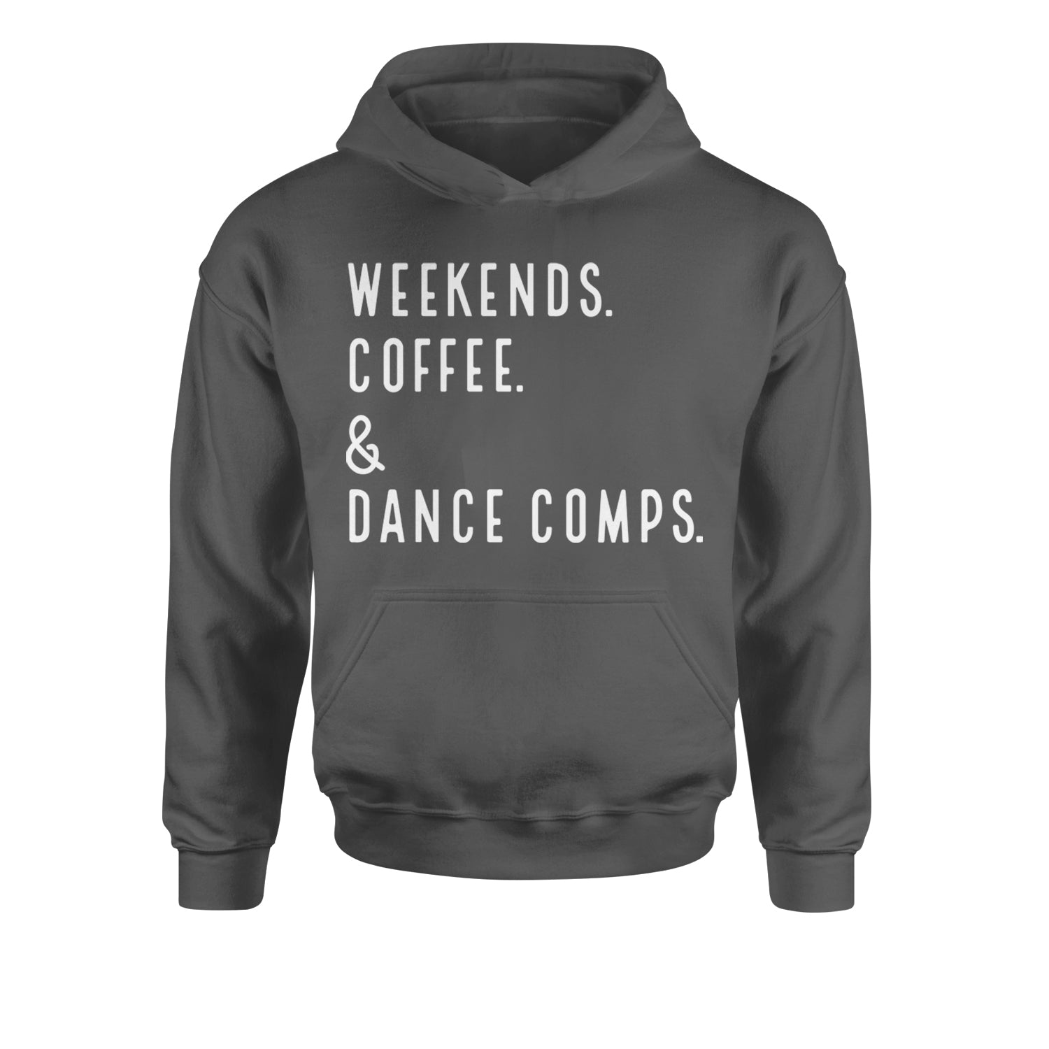 Weekends, Coffee and Dance Comps Youth-Sized Hoodie Black