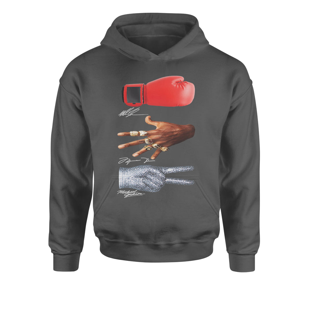 Tyson Jordan Jackson Iconic Michaels Youth-Sized Hoodie Charcoal Grey