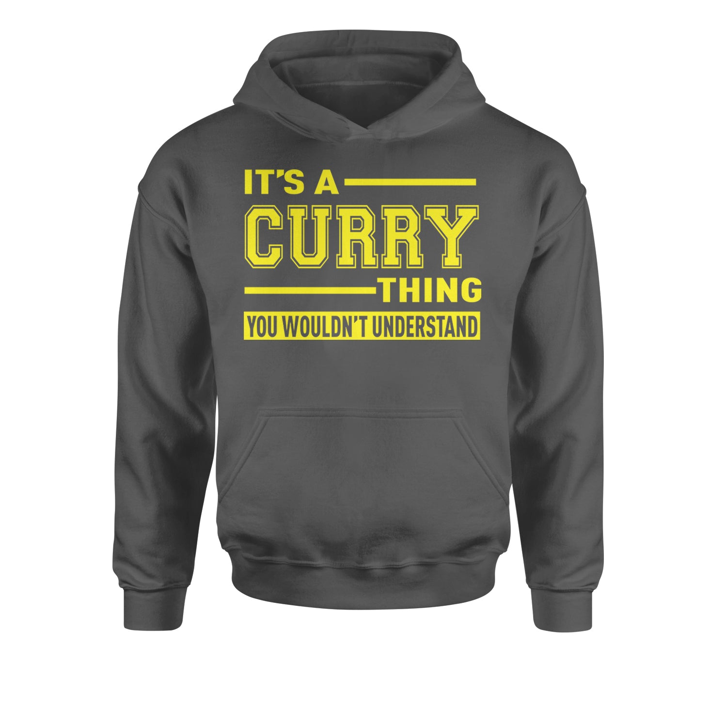 It's A Curry Thing, You Wouldn't Understand Basketball Youth-Sized Hoodie Charcoal Grey