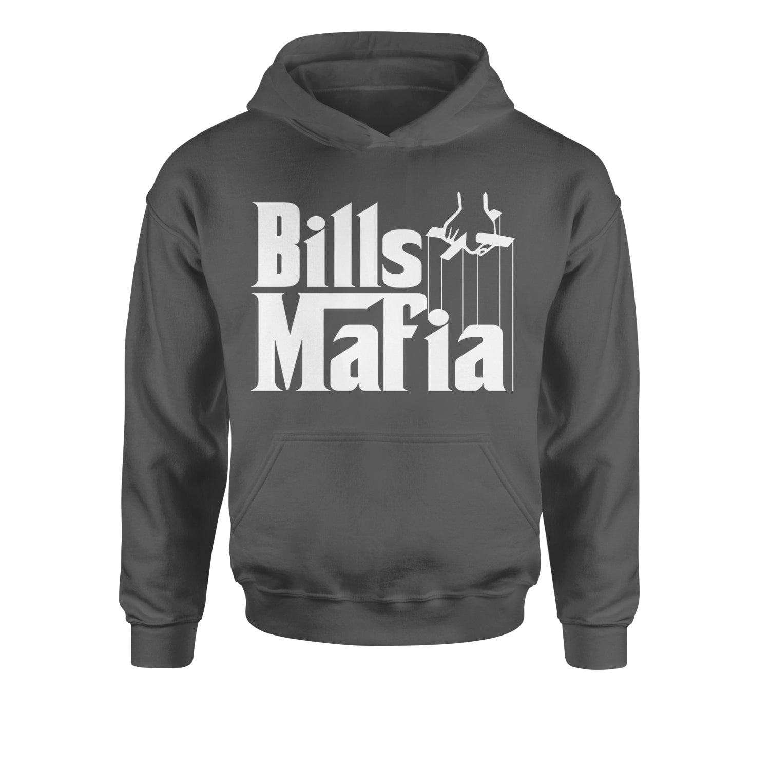 Mafia Bills Mafia Godfather Youth-Sized Hoodie Charcoal Grey