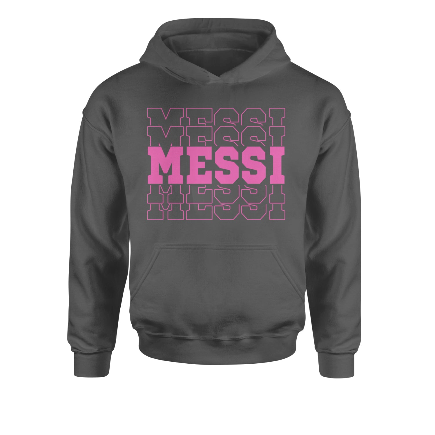 Messi Miami Futbol Youth-Sized Hoodie Black