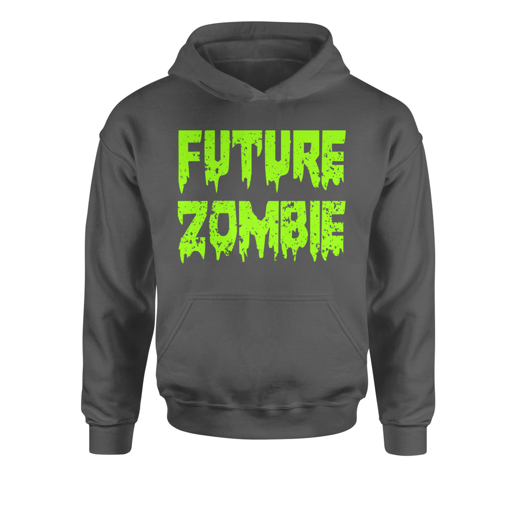 Future Zombie Horror Youth-Sized Hoodie Charcoal Grey