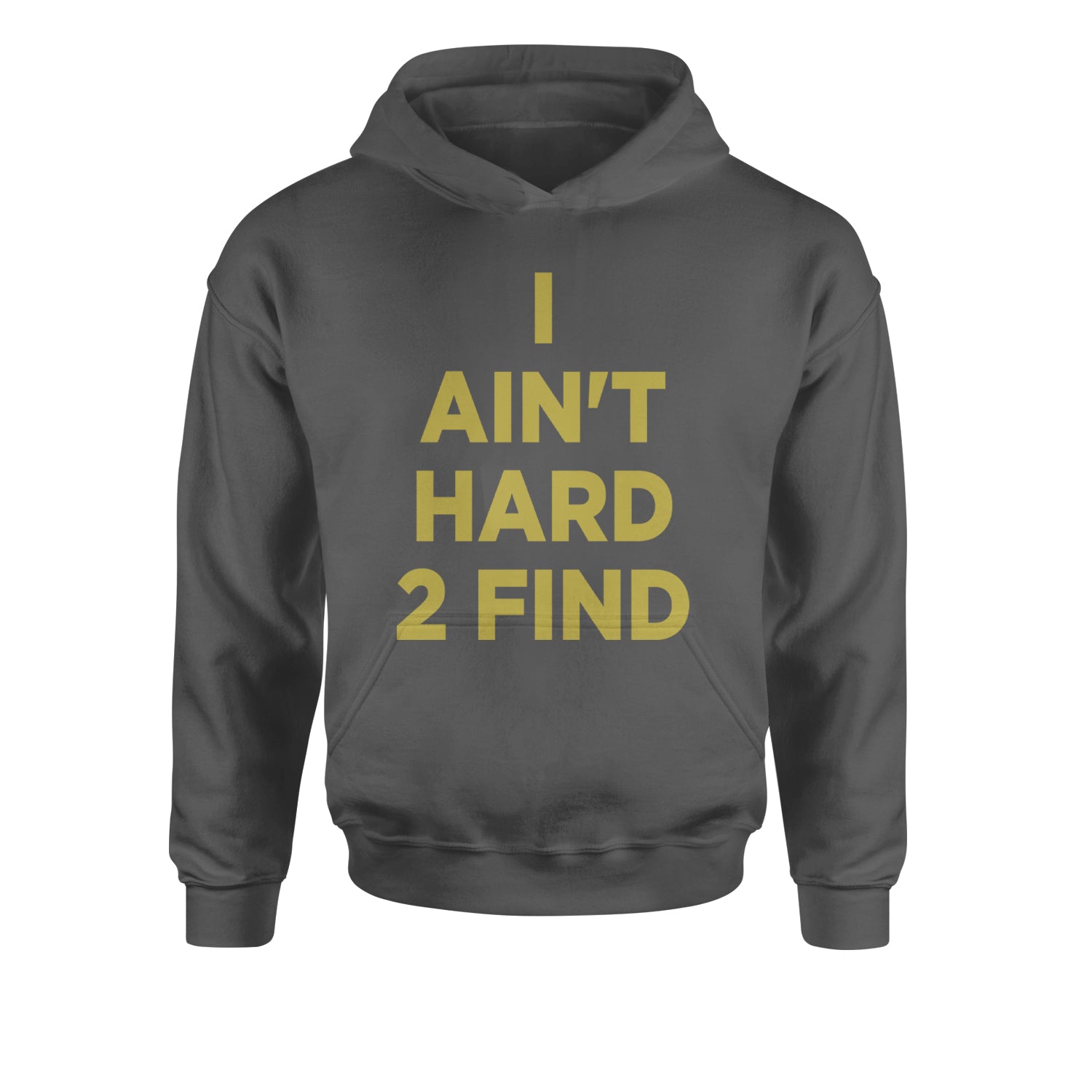 I Ain't Hard To Find Coach Prime Youth-Sized Hoodie Charcoal Grey