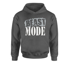 Beast Mode Training Gym Workout Youth-Sized Hoodie Charcoal Grey