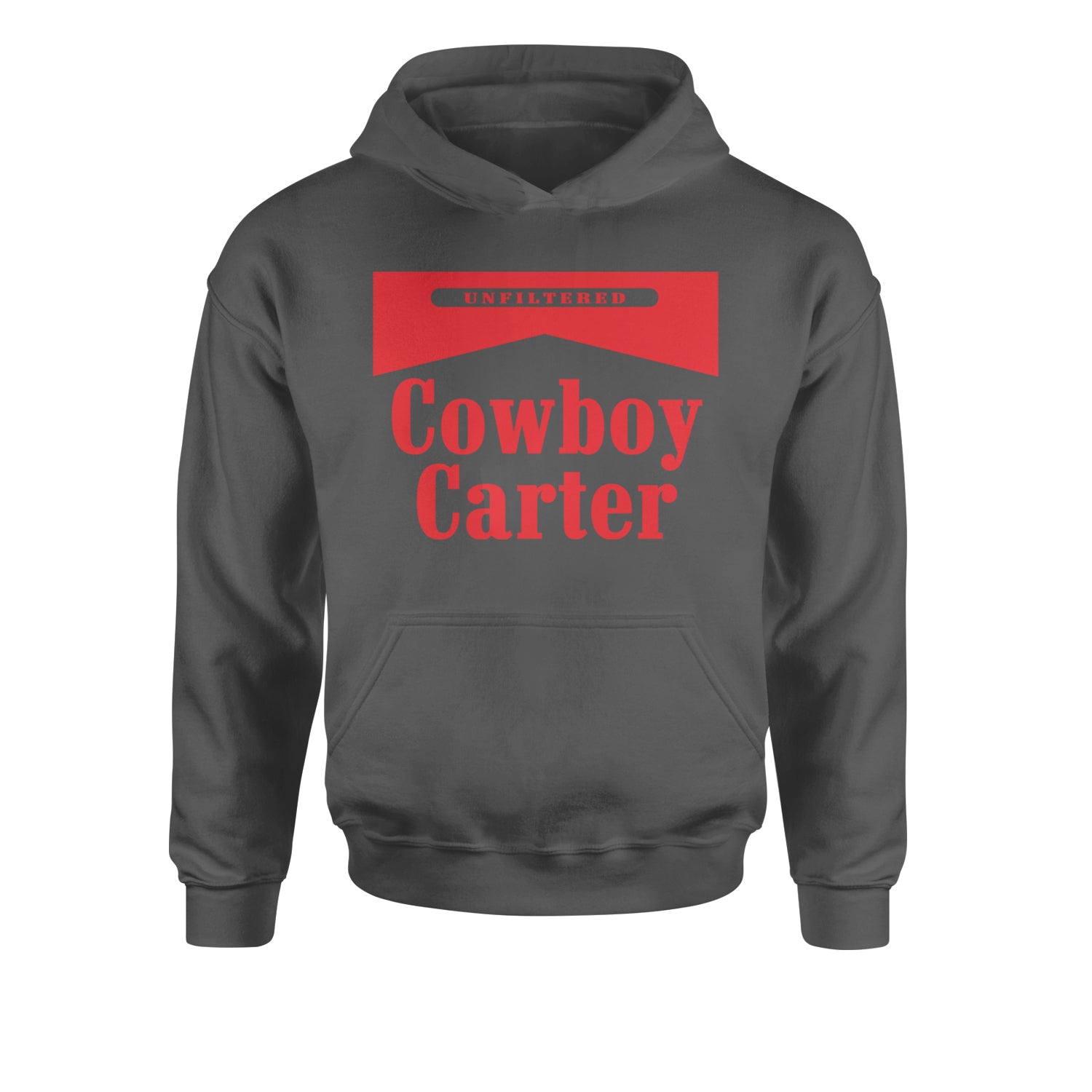 Cowboy Karter Country Act TwoYouth-Sized Hoodie Charcoal Grey