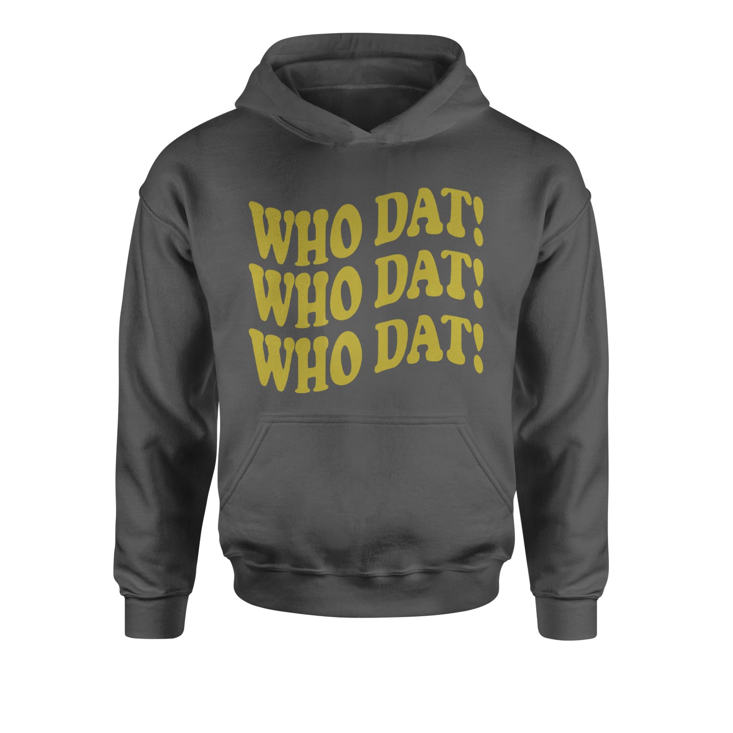 Who Dat Wavy Design Who Dat Nation Youth-Sized Hoodie Black