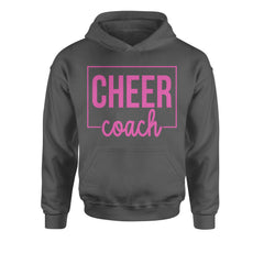 Cheer Coach Cheerleader Youth-Sized Hoodie Charcoal Grey