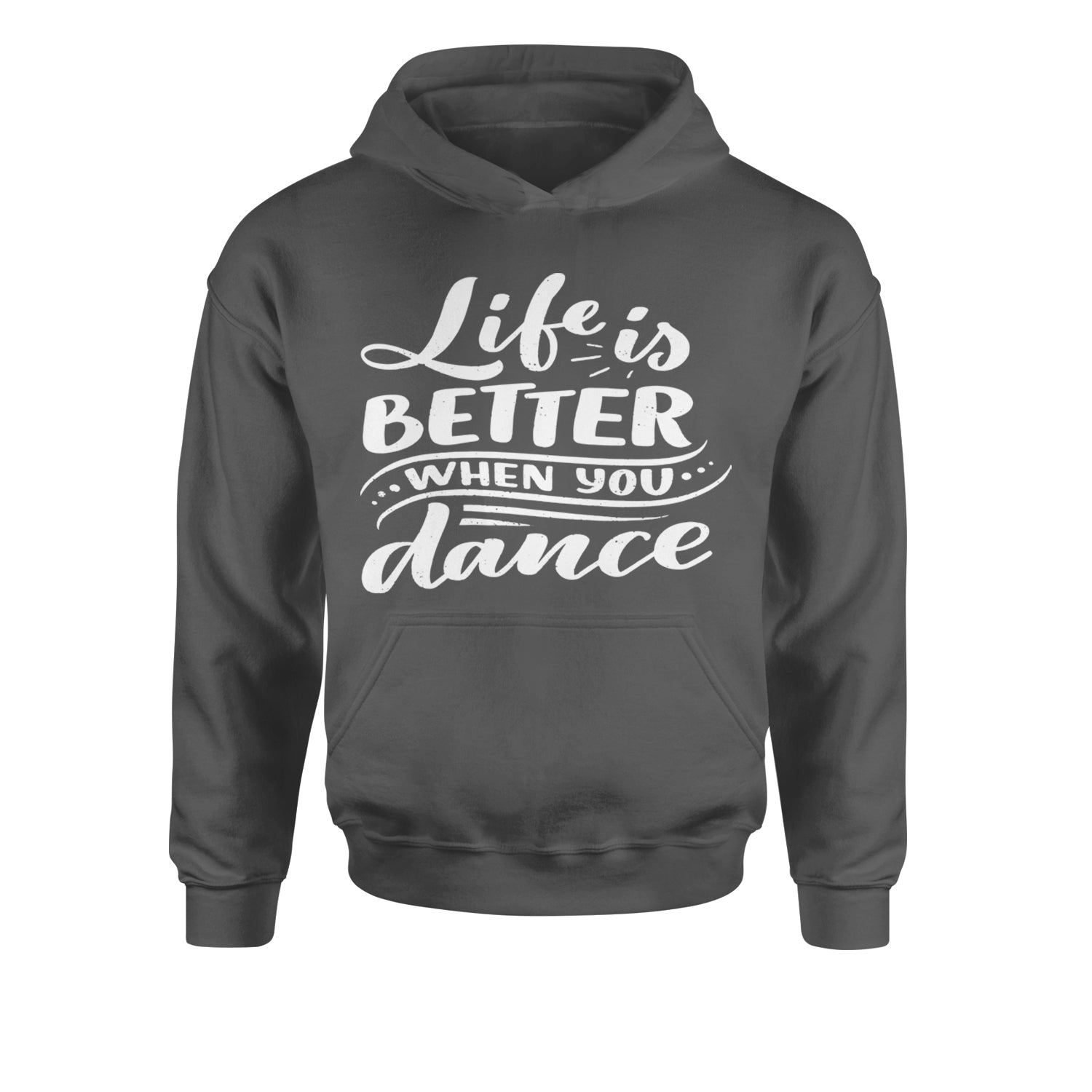 Life is Better When You Dance Youth-Sized Hoodie Black