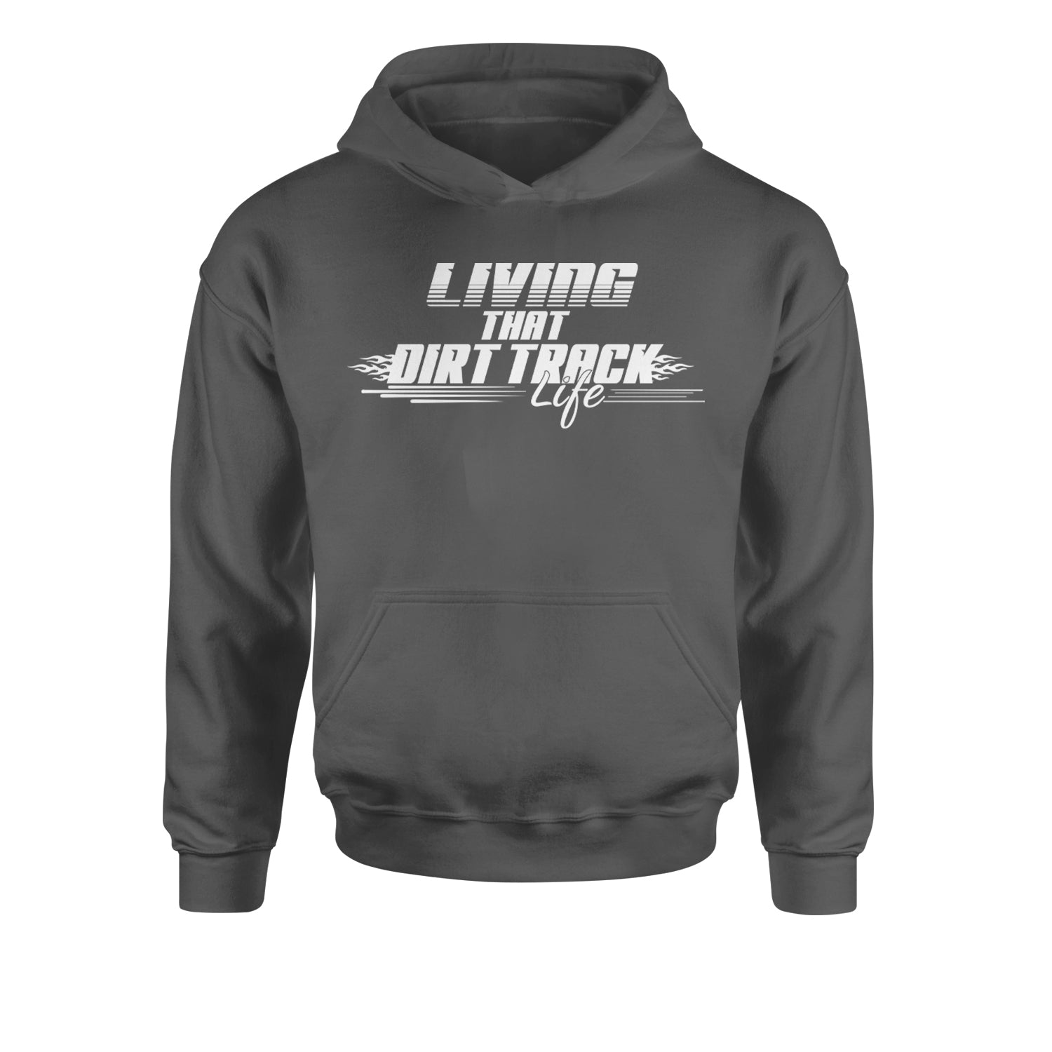 Living That Dirt Track Life Youth-Sized Hoodie Black