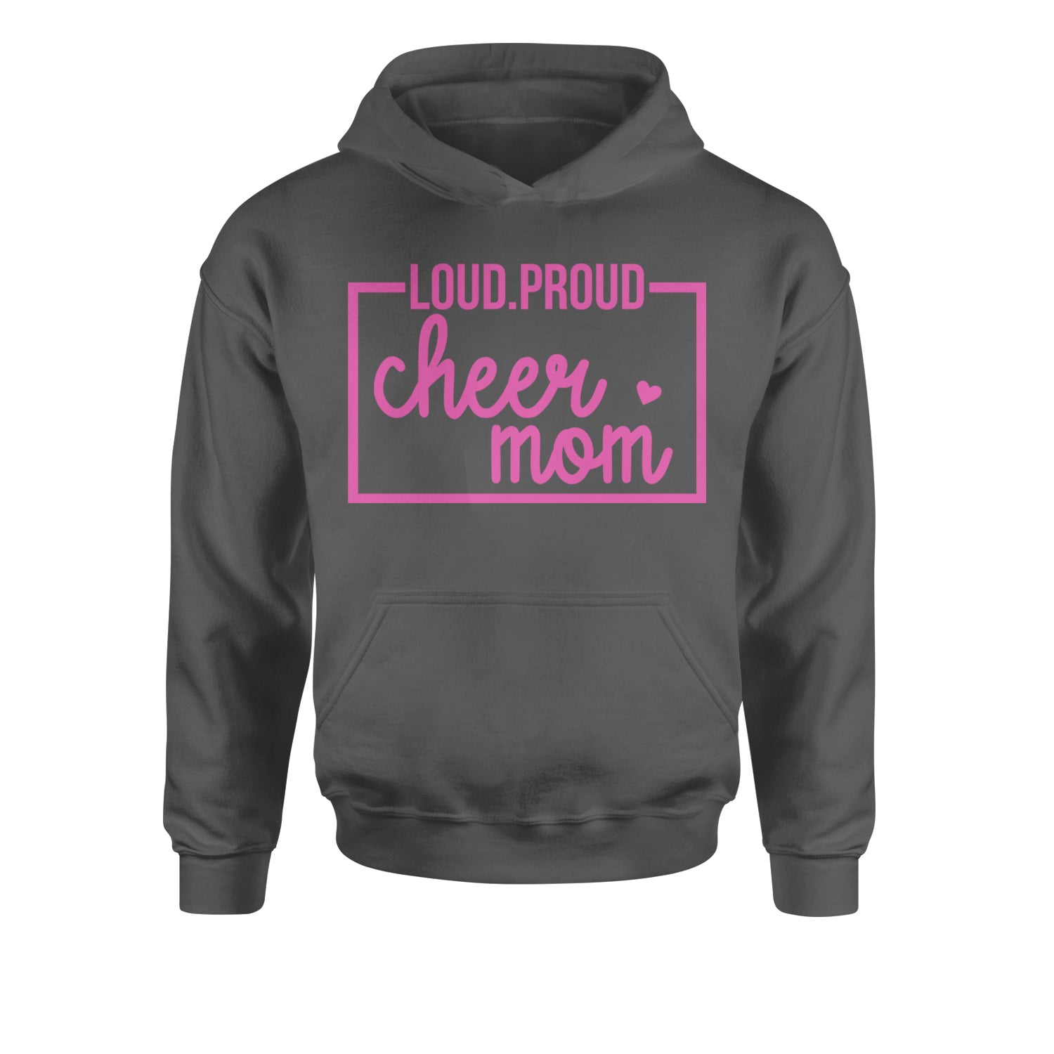 Loud Proud Cheerleader Mom Youth-Sized Hoodie Black