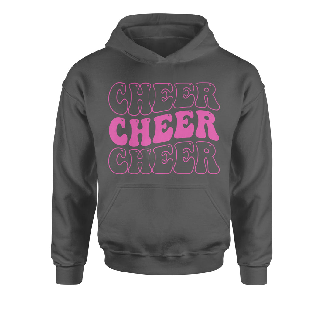 Cheer Cheer Cheer Youth-Sized Hoodie Charcoal Grey