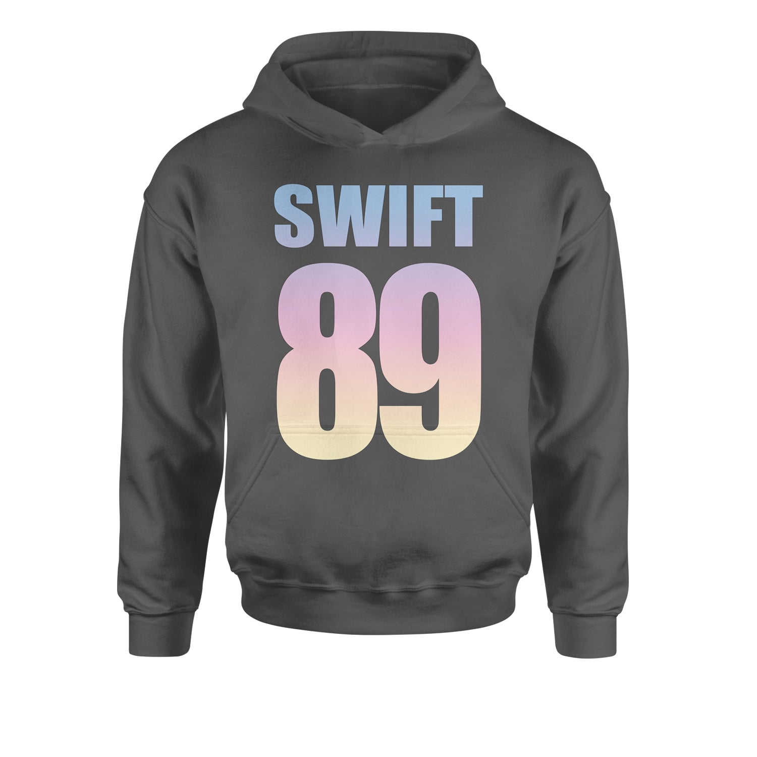 Lover Era Swift 89 Birth Year Music Fan TTPD Youth-Sized Hoodie Charcoal Grey