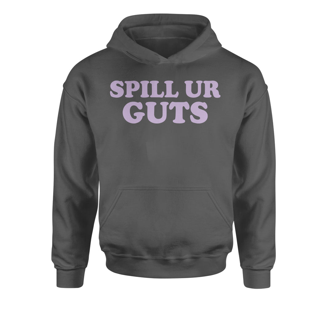 Spill Ur Guts Music Youth-Sized Hoodie Charcoal Grey