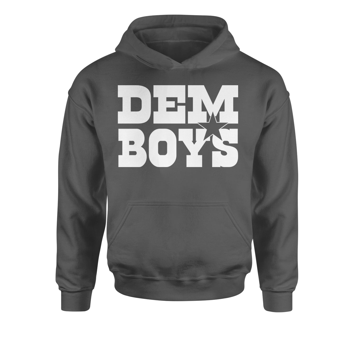 Dem Boys Dallas Football Youth-Sized Hoodie Charcoal Grey