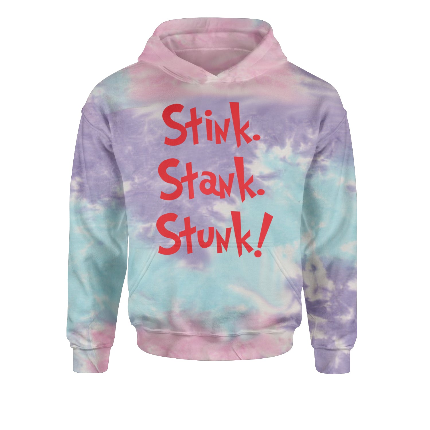 Stink Stank Stunk Gr-nchYouth-Sized Hoodie Tie-Dye Cotton Candy