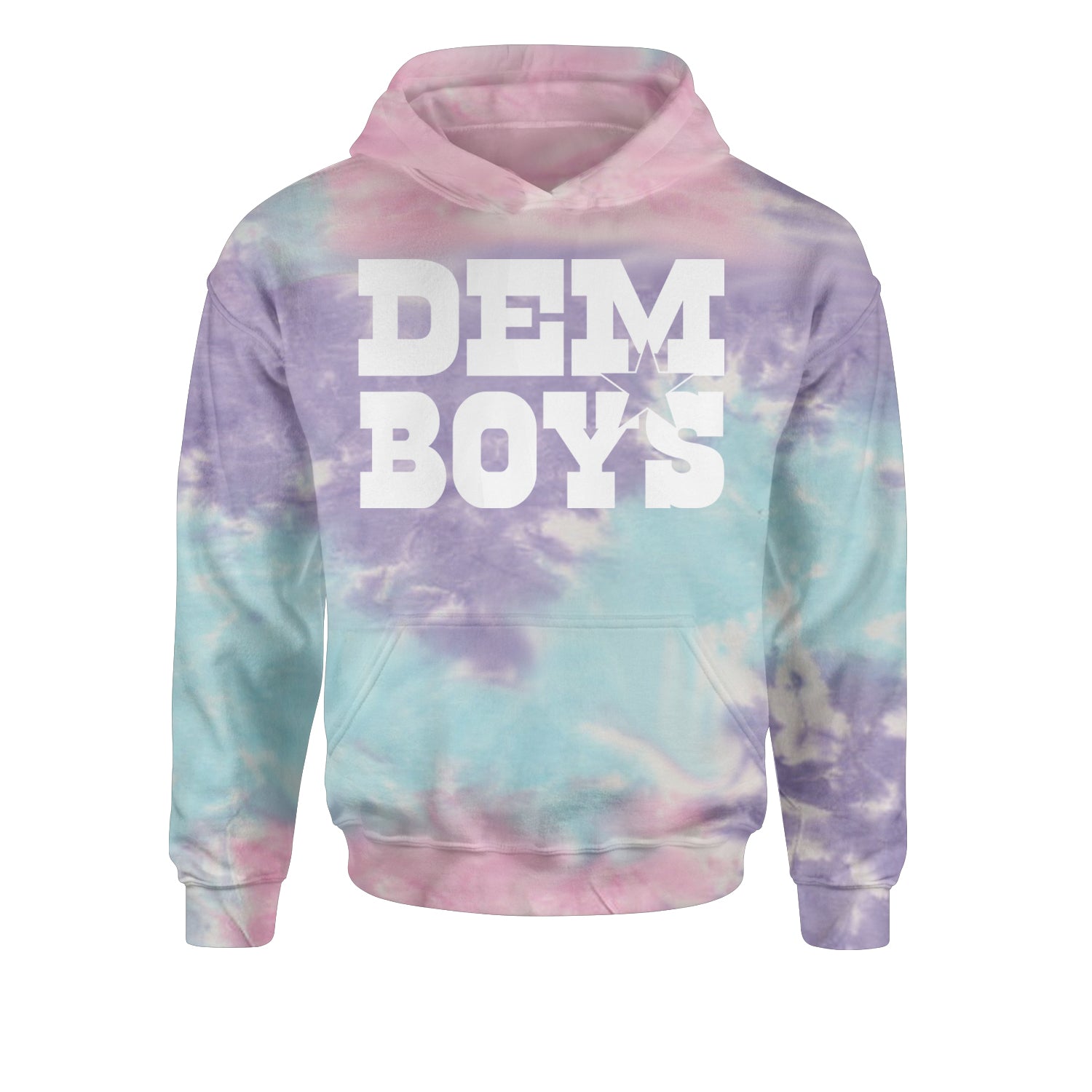 Dem Boys Dallas Football Youth-Sized Hoodie Tie-Dye Cotton Candy