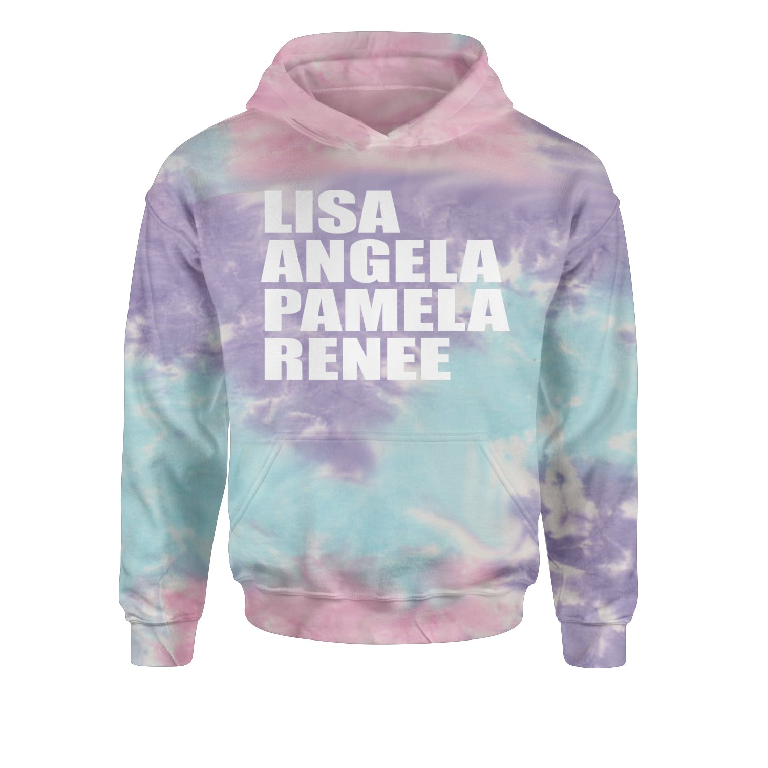 Lisa Angela Pamela Renee Around The Way Girl Youth-Sized Hoodie Tie-Dye Cotton Candy