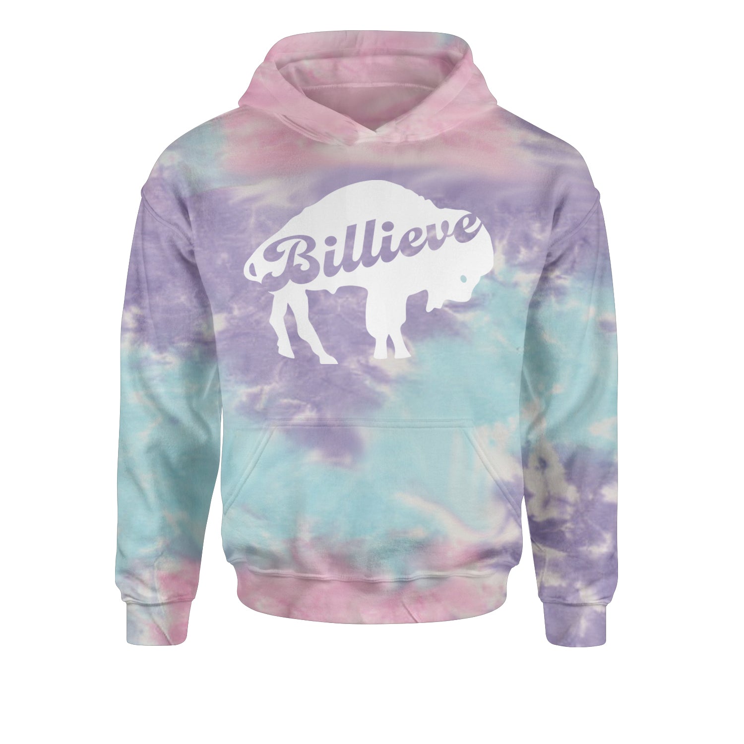 Billieve Bills Mafia Youth-Sized Hoodie Tie-Dye Cotton Candy