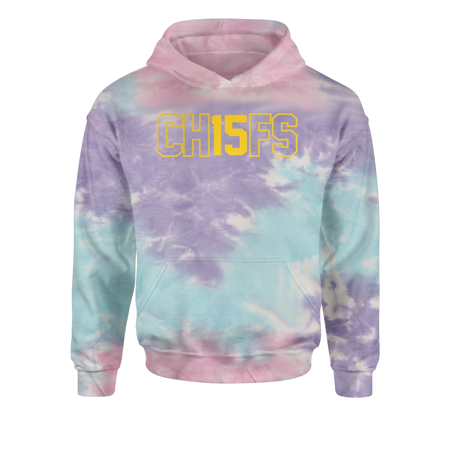 Ch15fs Chief 15 Shirt Youth-Sized Hoodie Tie-Dye Cotton Candy