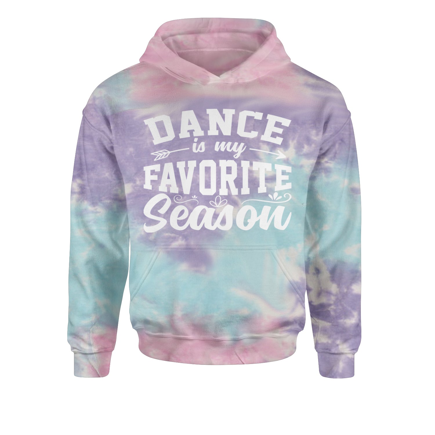 Dance Is My Favorite Season Youth-Sized Hoodie Tie-Dye Cotton Candy