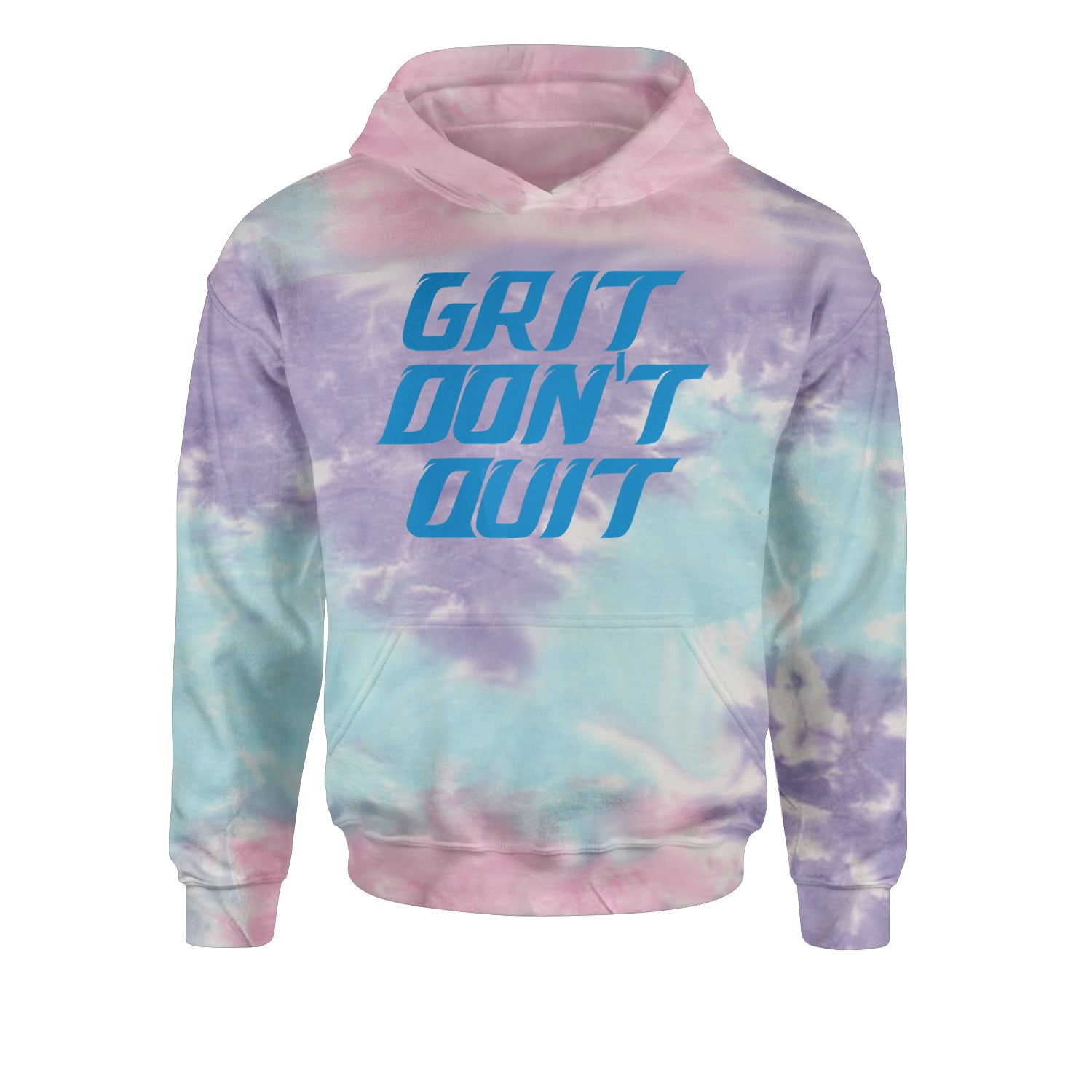 Grit Don't Quit Detroit Grit Youth-Sized Hoodie Tie-Dye Cotton Candy