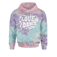 Love To Dance Youth-Sized Hoodie Tie-Dye Cotton Candy
