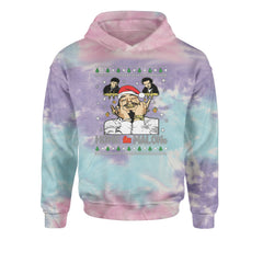 Home Malone Ugly ChristmasYouth-Sized Hoodie Tie-Dye Cotton Candy
