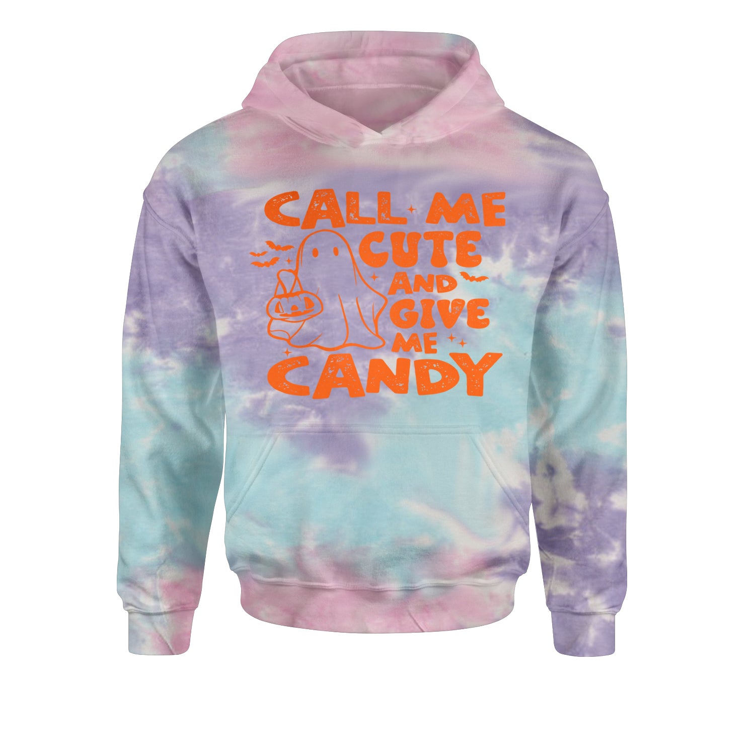 Call Me Cute And Give Me Candy Youth-Sized Hoodie Tie-Dye Cotton Candy