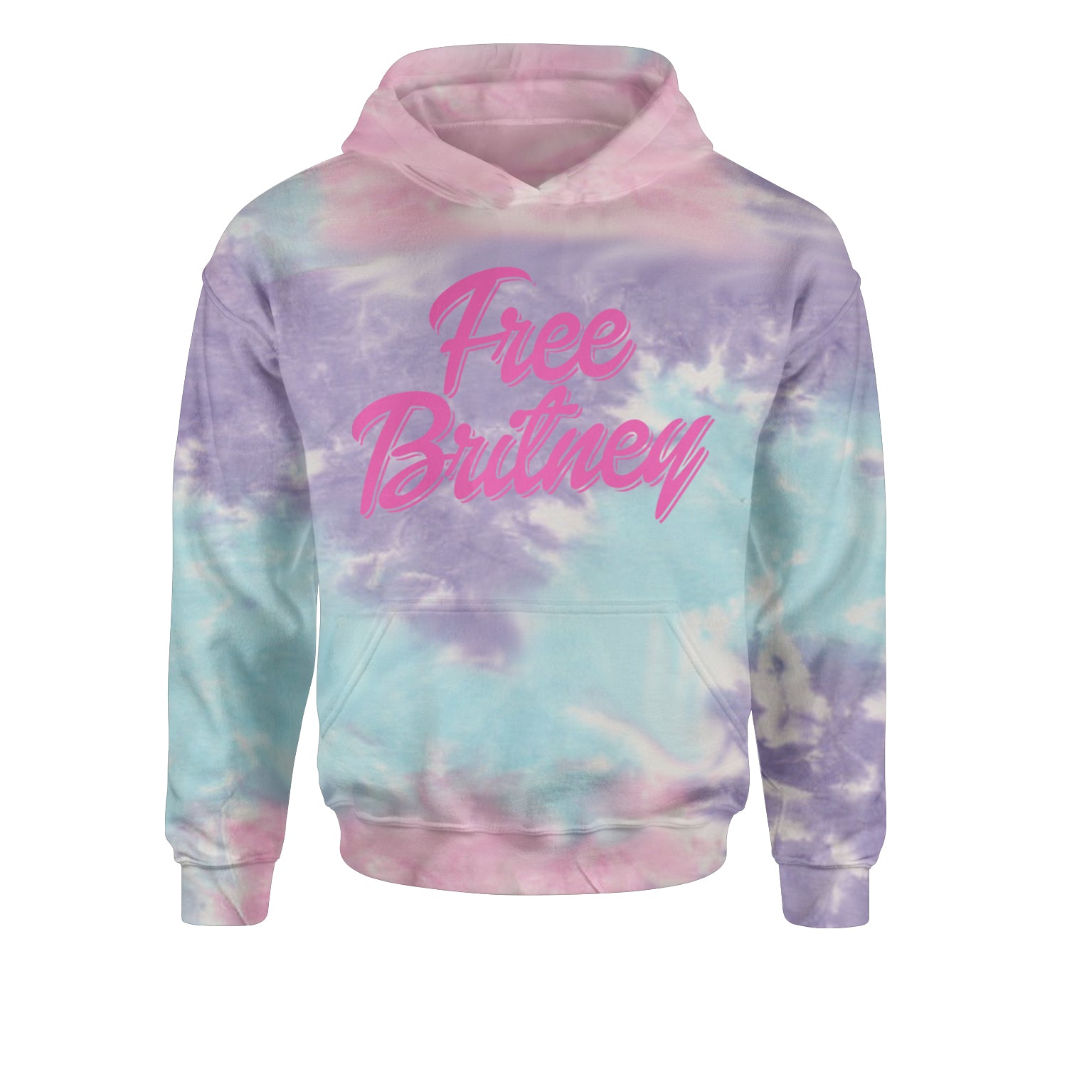 Pink Free Britney Youth-Sized Hoodie Tie-Dye Cotton Candy